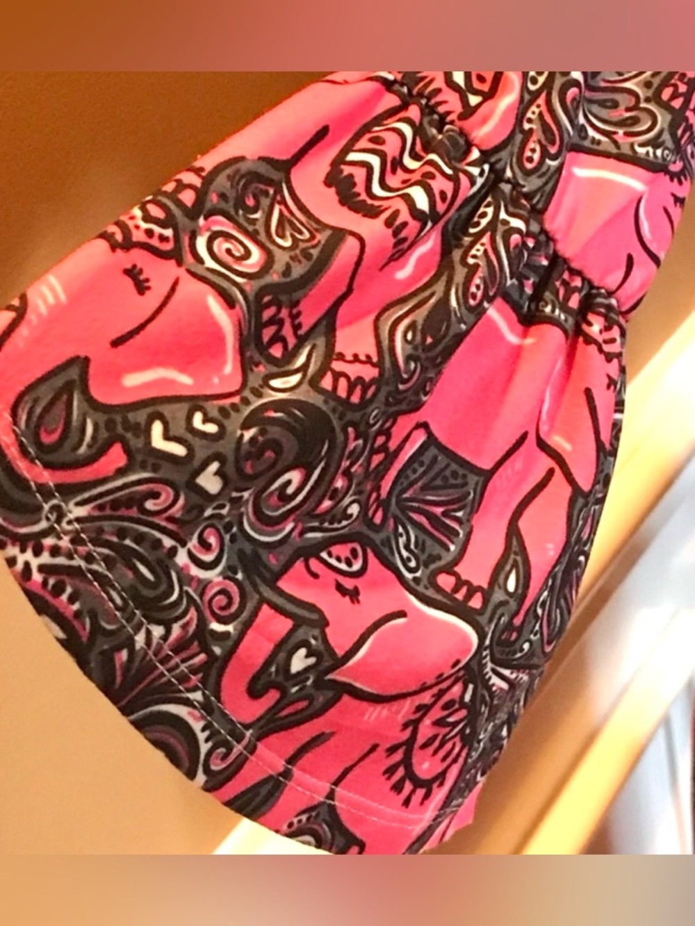 Simply Southern Pink Elephant Print Dress or Tunic Top, 3/4 Length Sleeves, NWT - Picture 5 of 6